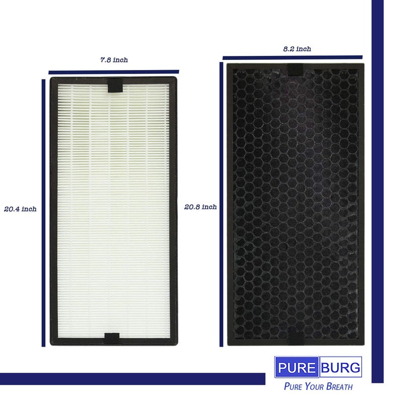 PUREBURG Replacement Filter Kit Compatible with Rowenta Intense Pure AIR XL Air Piurifiers PU60XX Series PU6010 PU6015 PU6020 PU6025 PU6040 PU6045 Part # XD6077U0 XD6061 XD6066 - Image 3